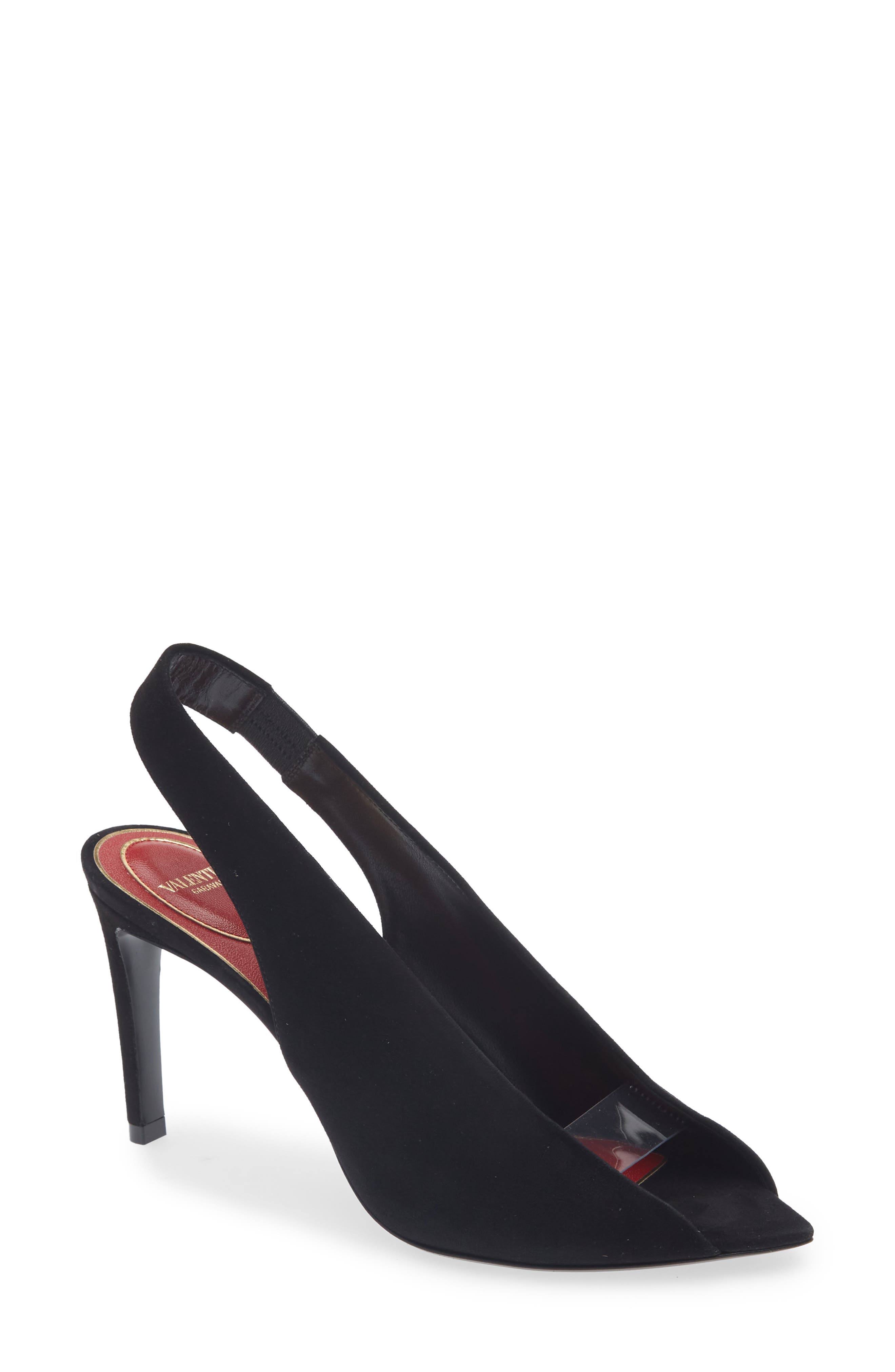 Valentino Garavani Révélé Slingback Sandal, Main, color, Black