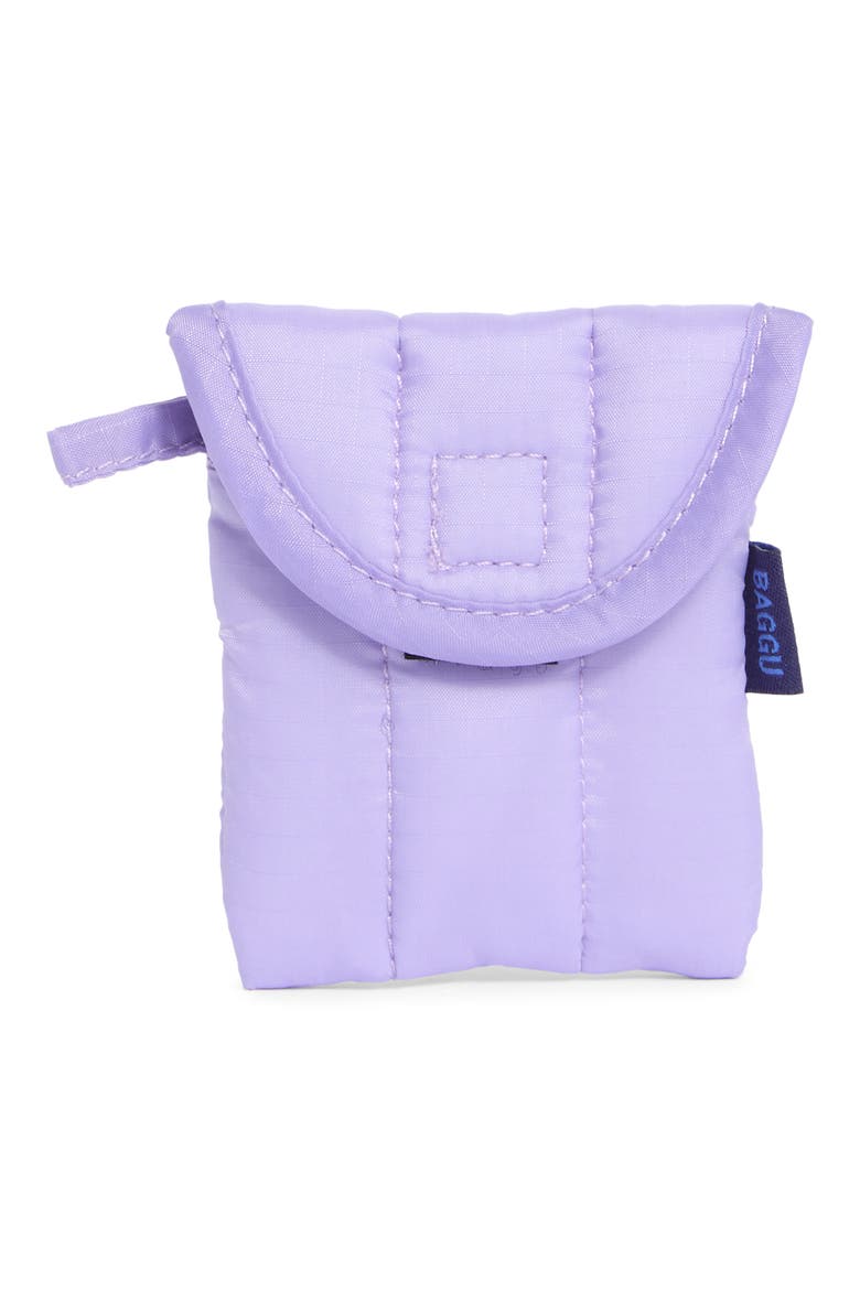 Puffy Earbuds Case, Main, color, WISTERIA