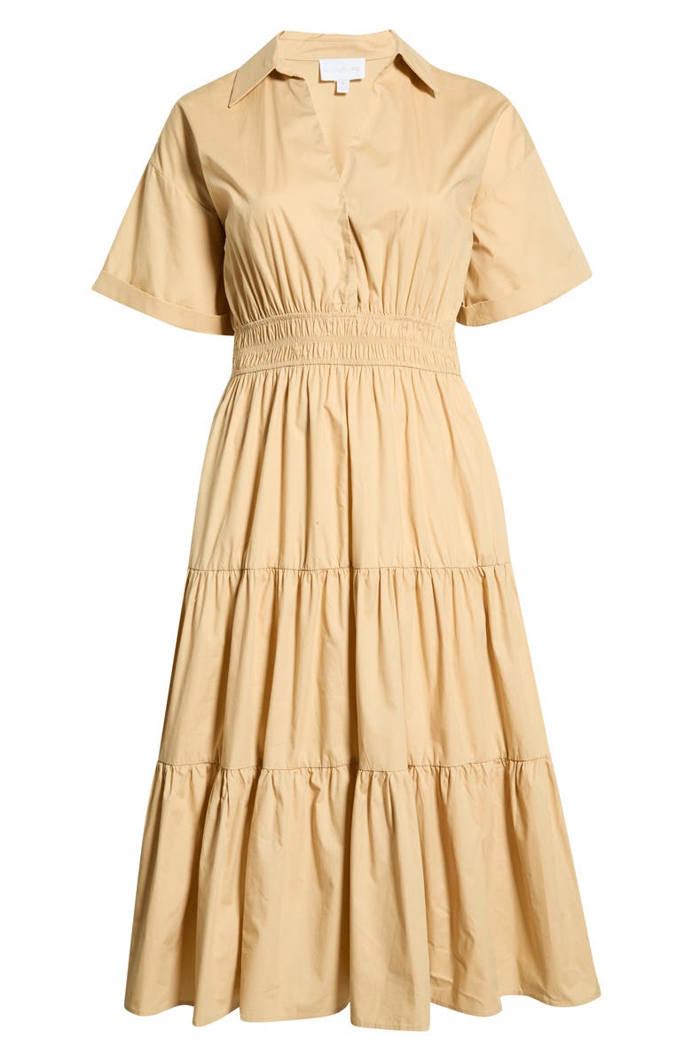 SUGARLIPS Milah Tiered Maxi Dress, Alternate, color, Oatmeal