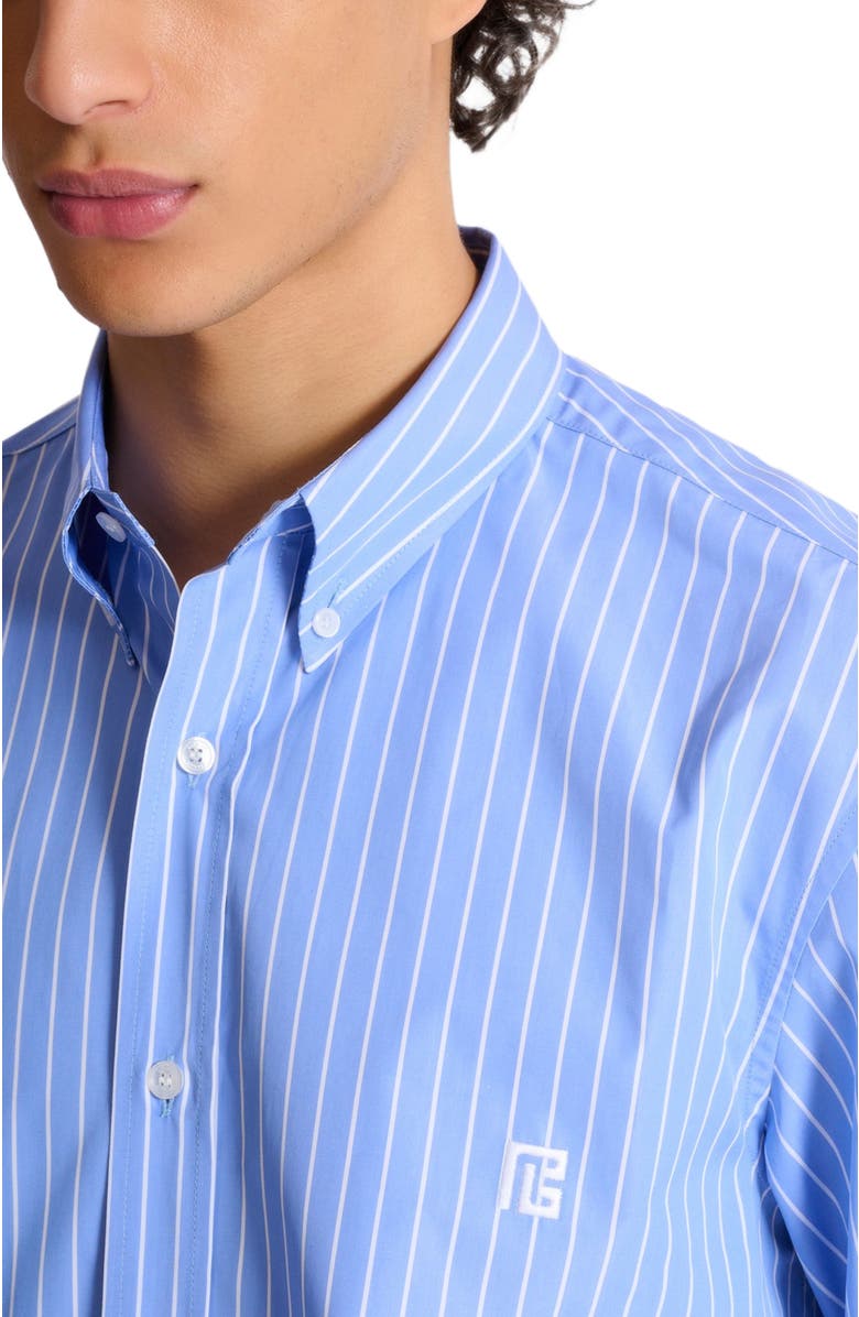Balmain Striped regular-fit shirt, Alternate, color, Blue