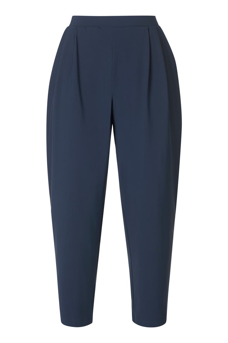 Explorer Crop Barrel Leg Pants, Alternate, color, NAVY BLUE