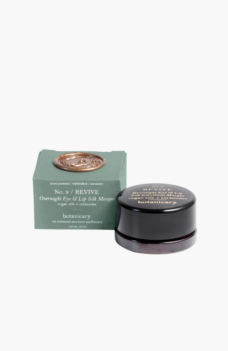 botanicary No. 9 REVIVE Overnight Eye and Lip Silk Emollient Masque, Alternate, color, Black