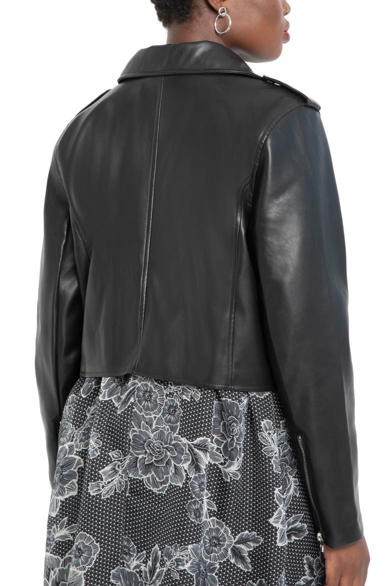 Faux Leather Moto Jacket, Alternate, color, TOTALLY BLACK