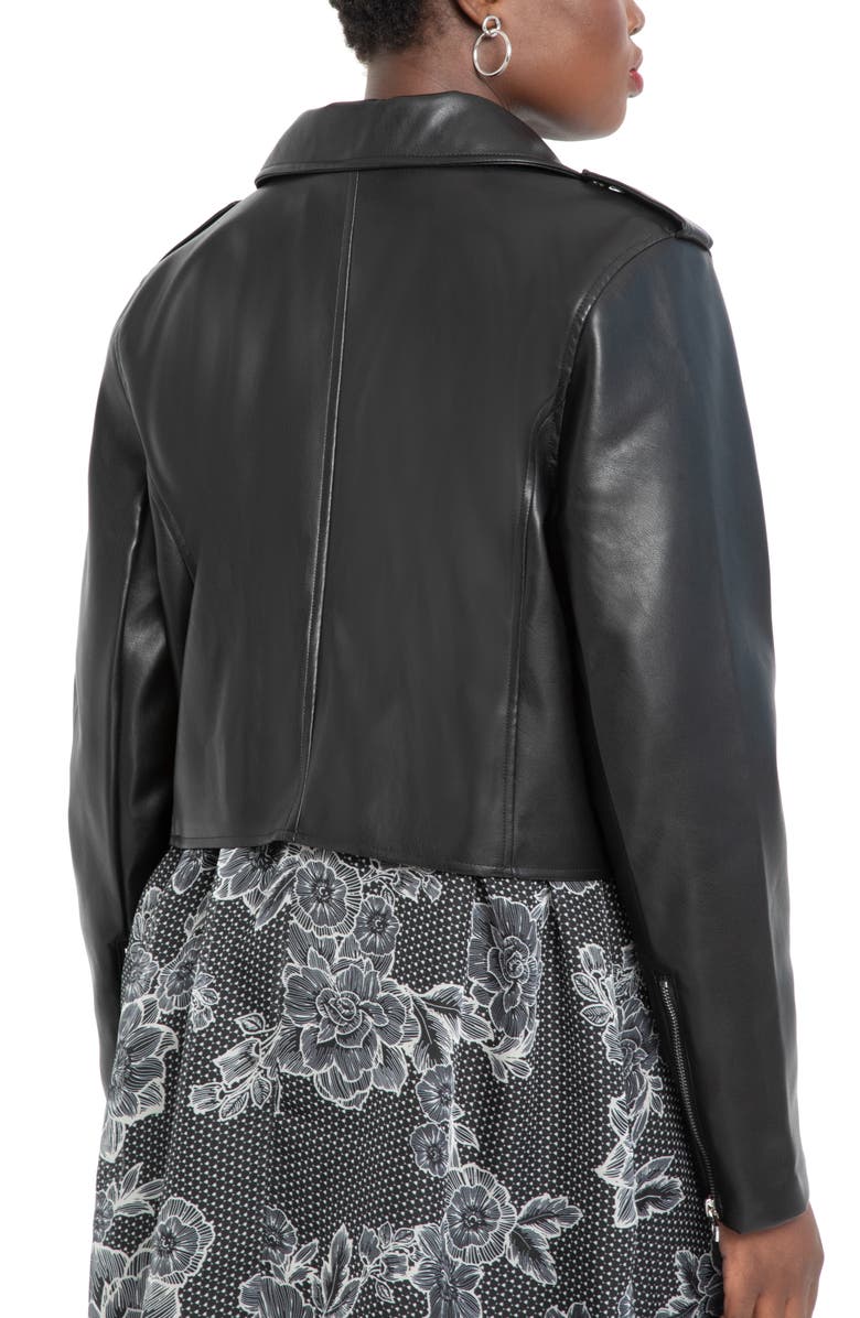 ELOQUII Faux Leather Moto Jacket, Alternate, color,