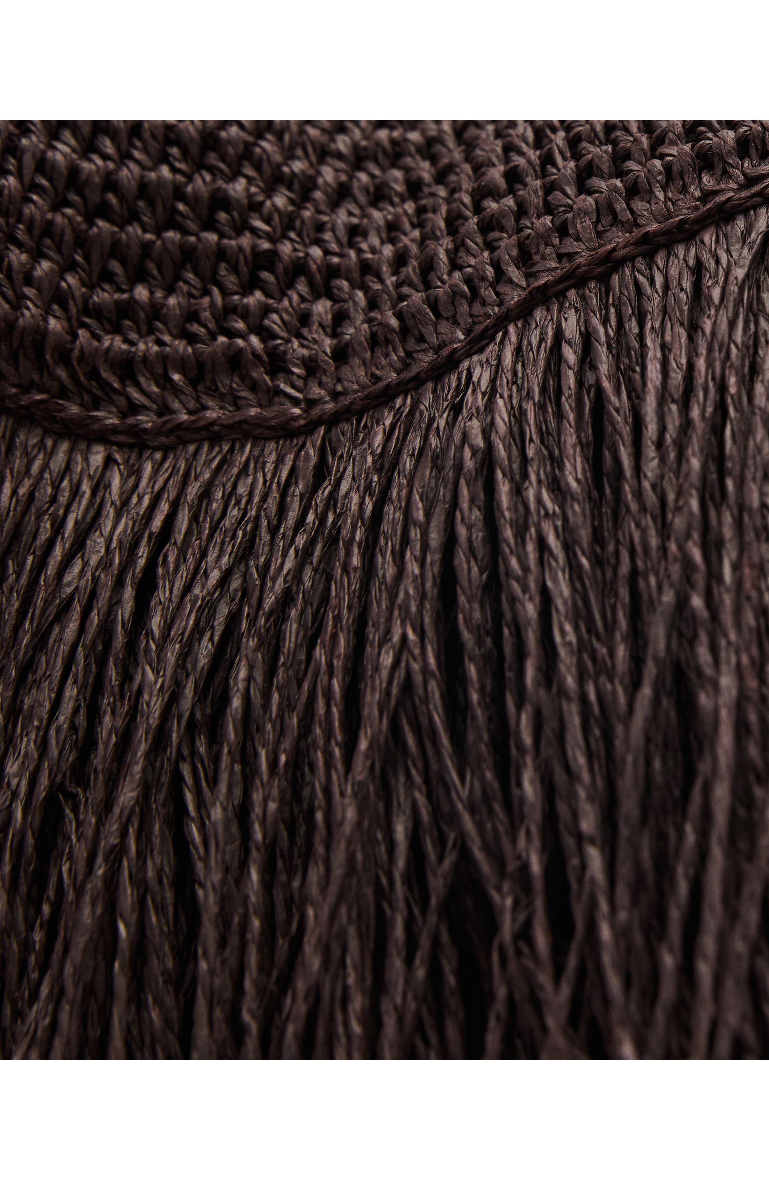 MANGO Natural Fiber Envelope Clutch with Fringe, Alternate, color, 