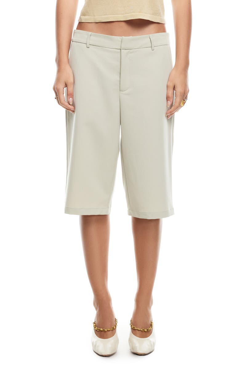 LIONESS Kurt Low Rise Bermuda Shorts, Main, color, Matcha