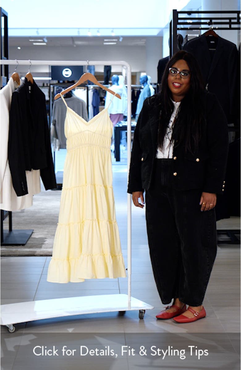 Ruffle Tiered Cotton Midi Dress, sales video thumbnail