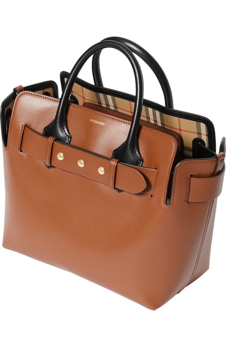 Burberry Small Triple Stud Leather Belt Tote, Alternate, color,
