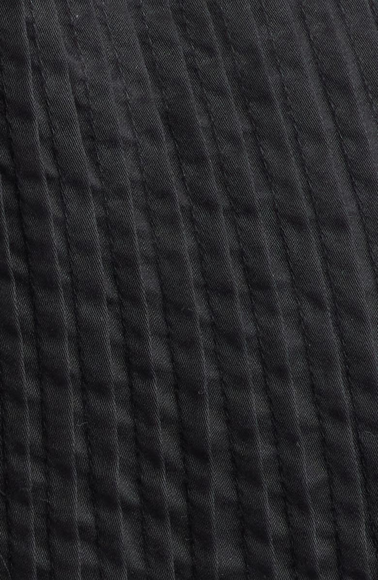 Topshop Mixed Media Babydoll Minidress, Alternate, color, Black