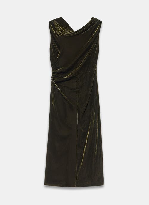 Mint Velvet Velvet Scarf Detail Midi Dress In Black