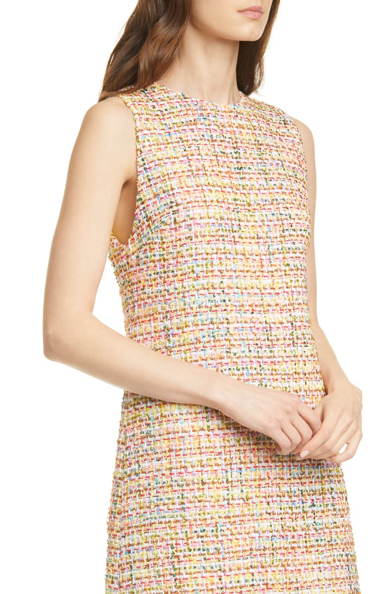 Alice + Olivia Coley Tweed A-Line Dress, Alternate, color, 