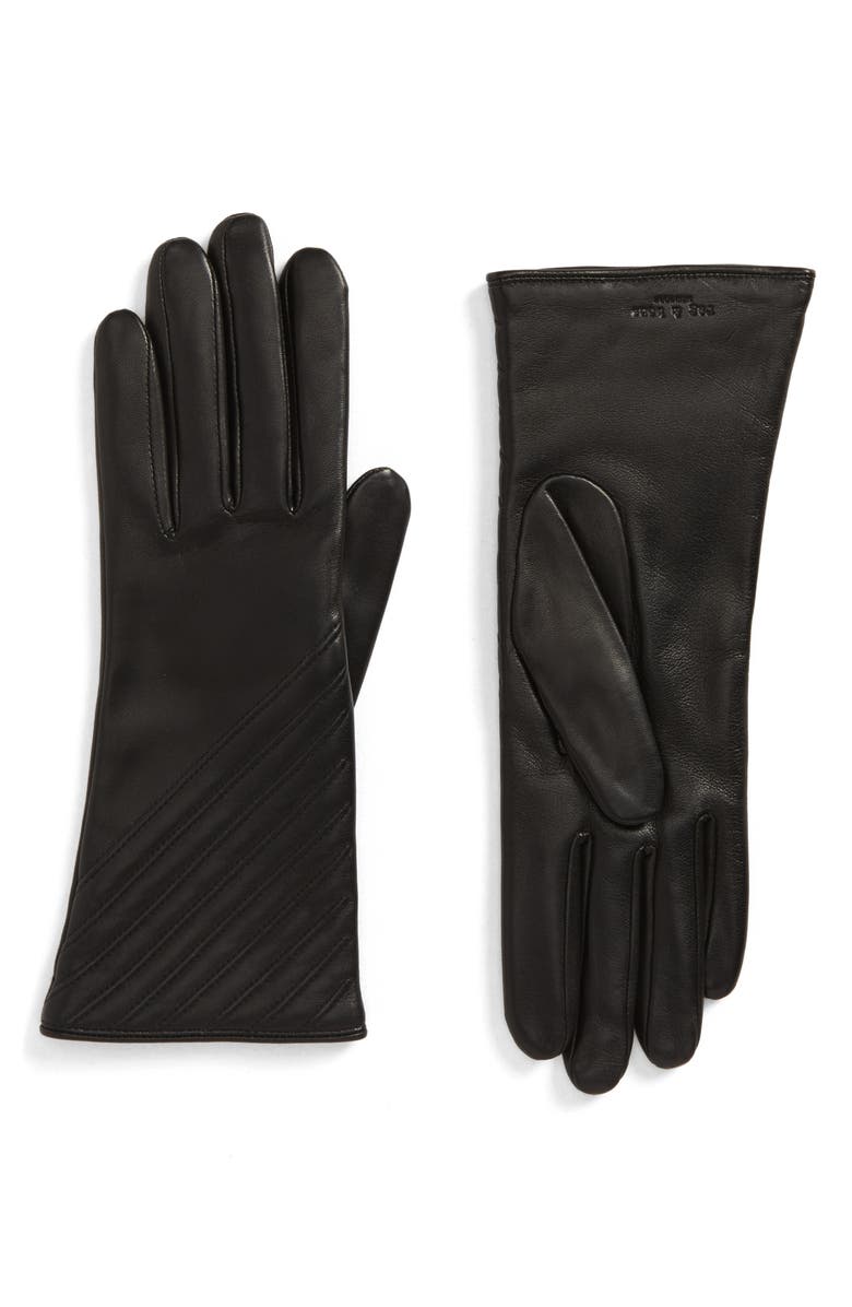 rag & bone Slant Leather Gloves, Main, color, 
