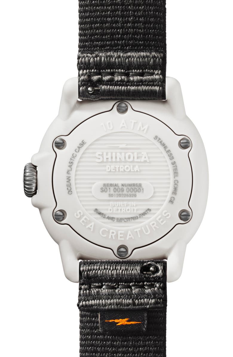 Shinola Sea Creatures Woven Strap Watch, 40mm, Alternate, color, 