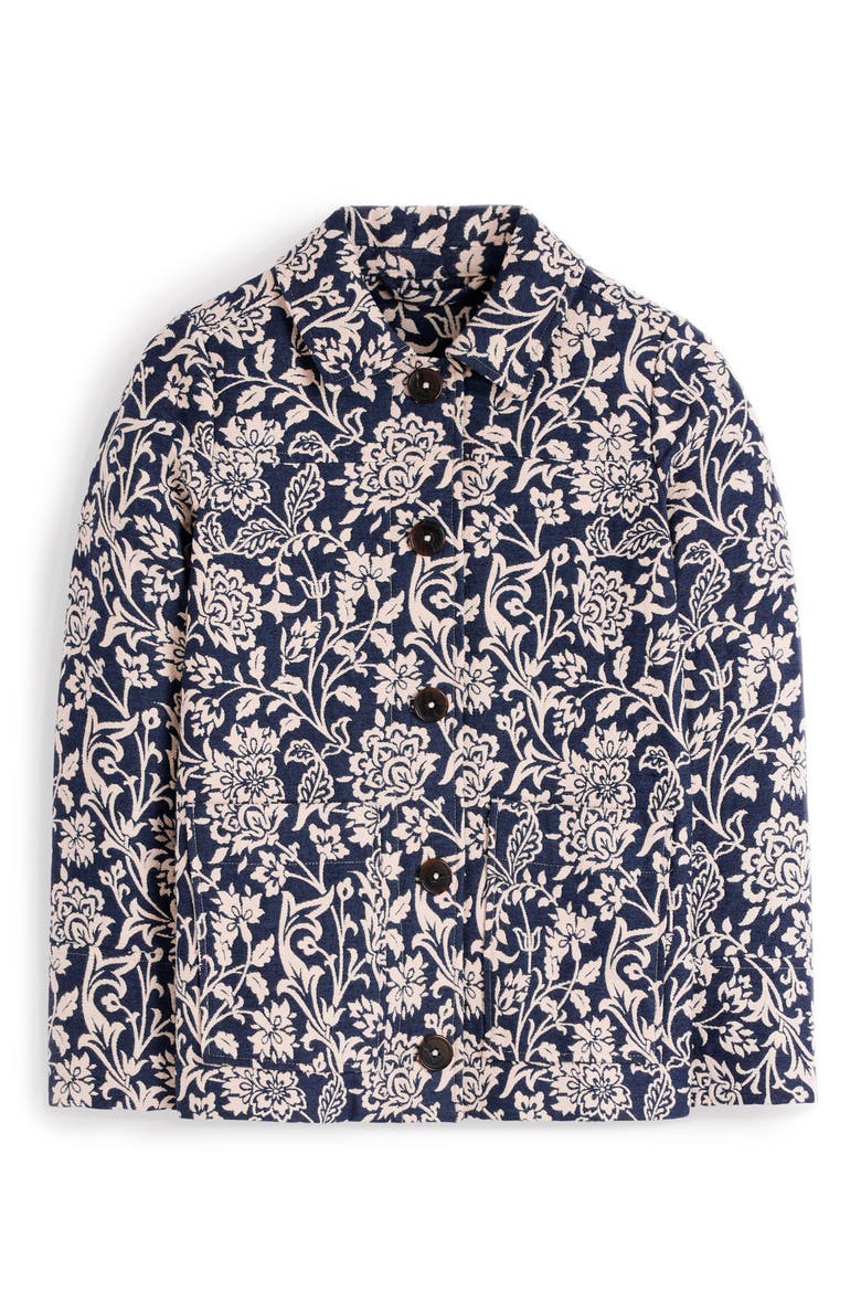 Fife Jacquard Chore Jacket, Alternate, color, NAVY