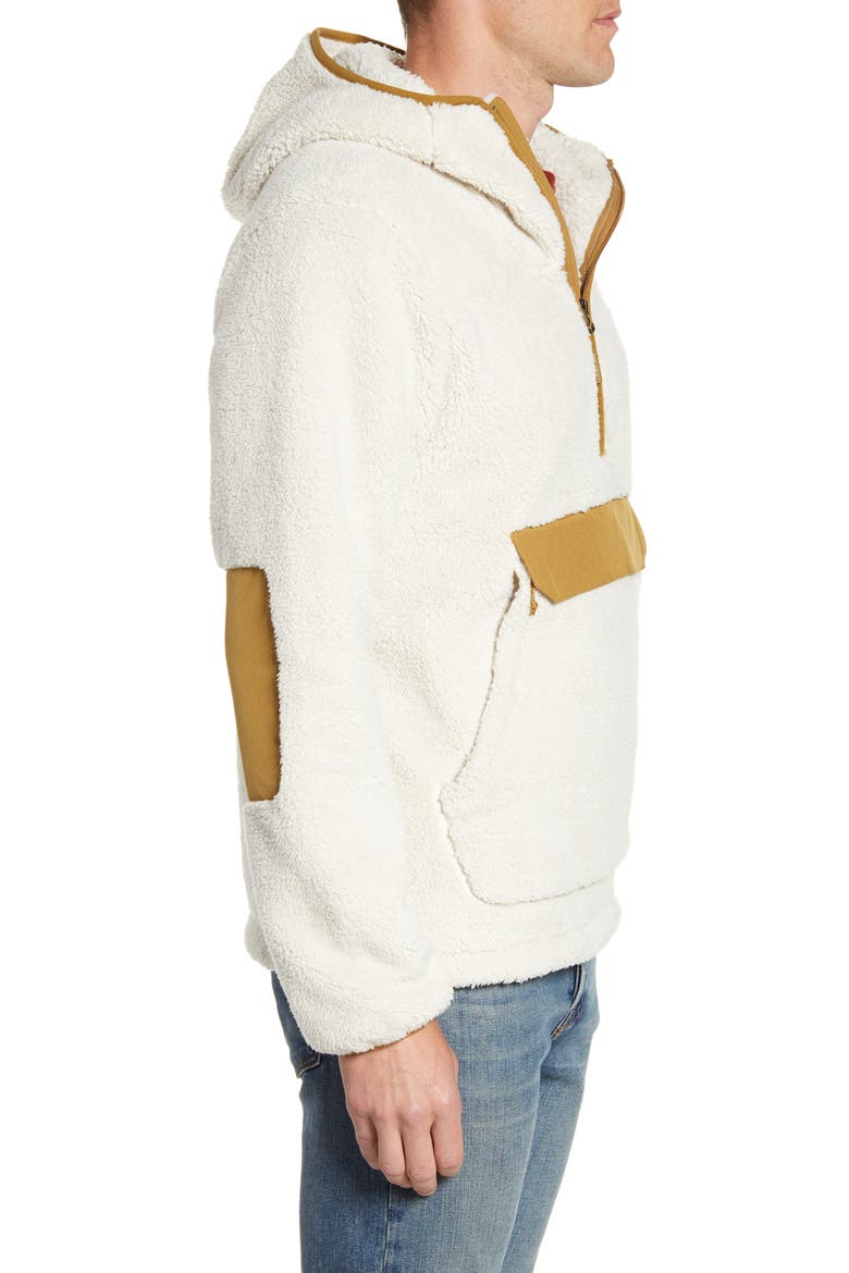 Campshire Faux Fur Pullover Hoodie, Alternate, color, VINTAGE WHITE/ BRITISH KHAKI