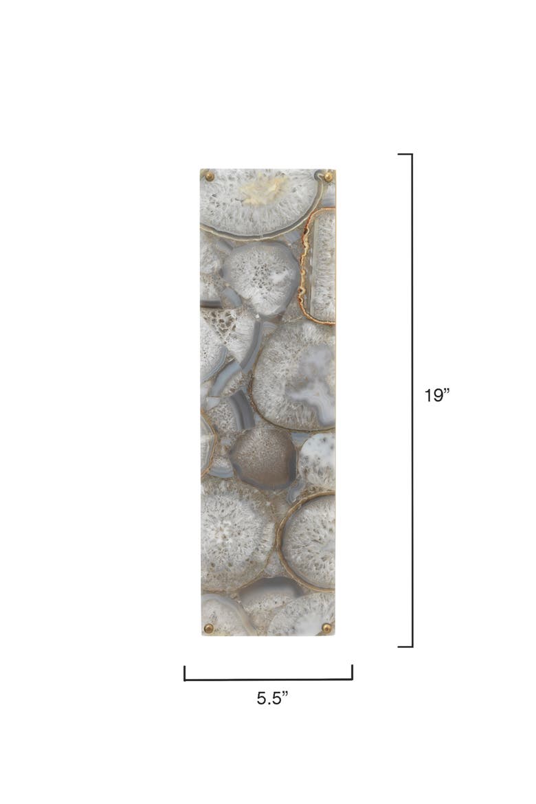Adeline Rectangle Wall Sconce, Agate Resin and Antique Brass, Alternate, color, Lavender