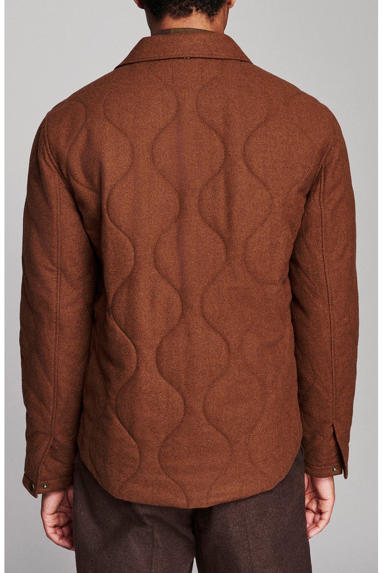 Onion Quilted Wool Blend Shirt Jacket, Alternate, color, OAK BROWN HEATHER