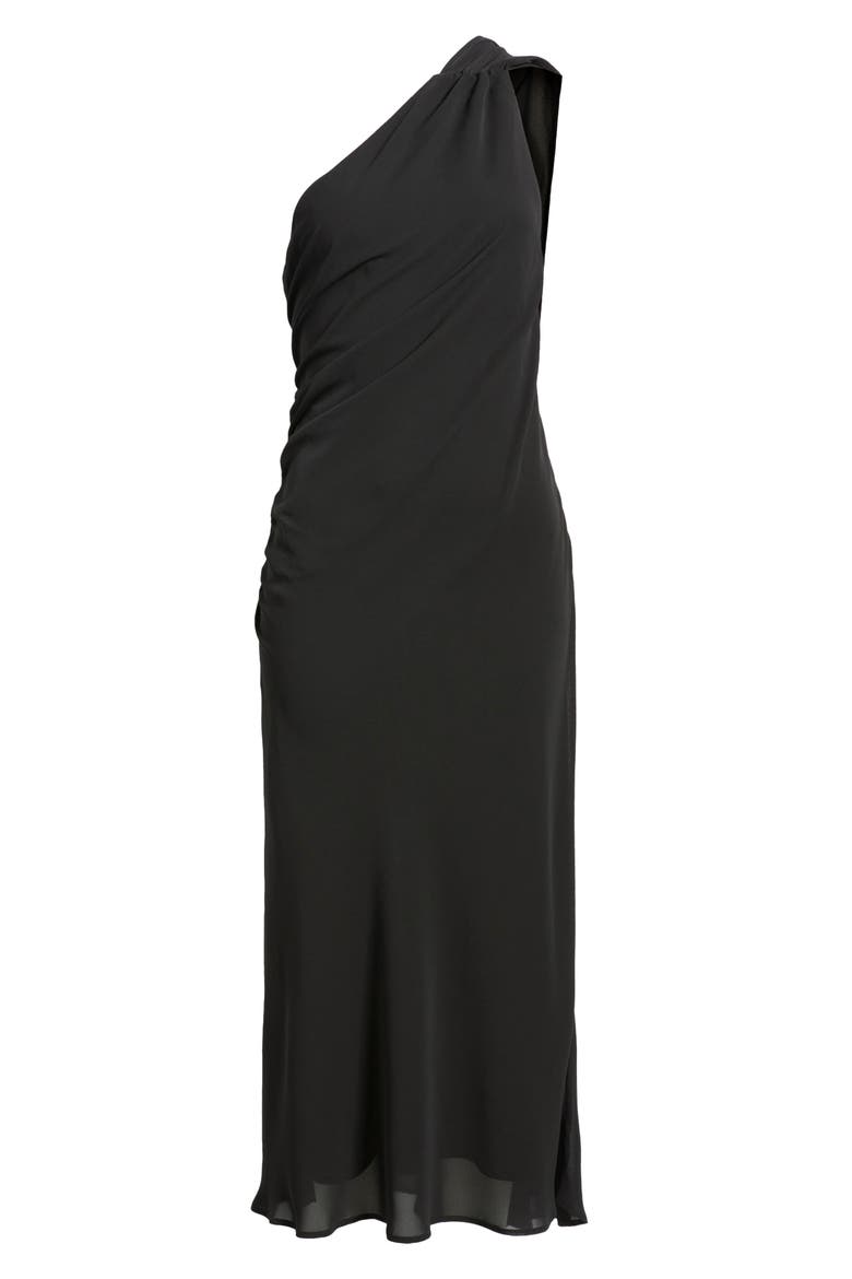 Eva One Shoulder Gown, Alternate, color, BLACK