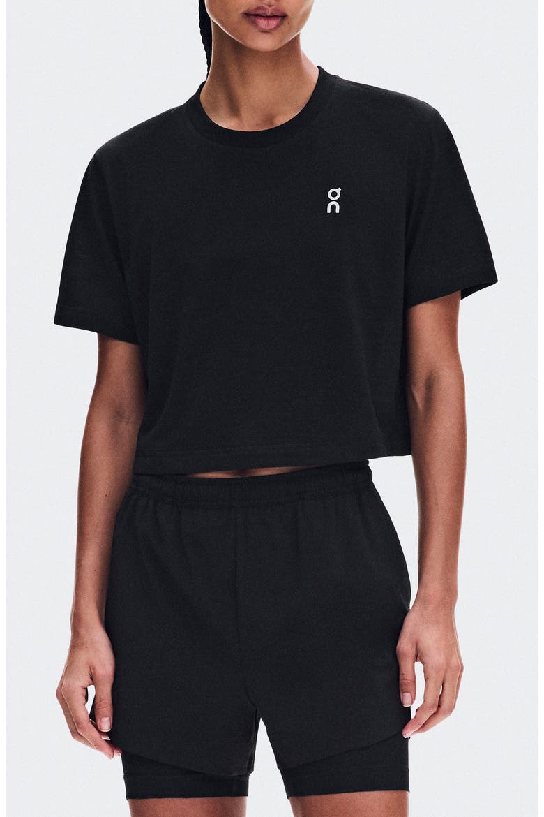 Train-T Crop T-Shirt, Main, color, BLACK