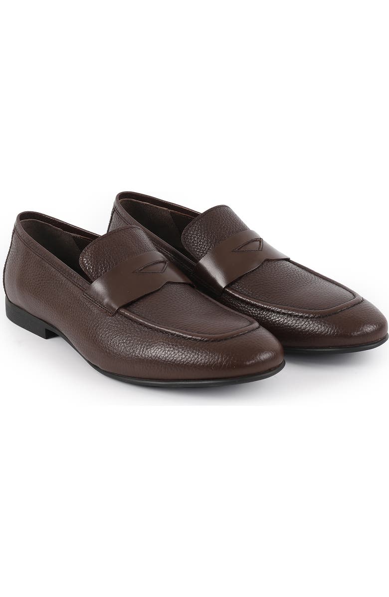 VELLAPAIS Amaretto Penny Loafer, Alternate, color, Dark Brown