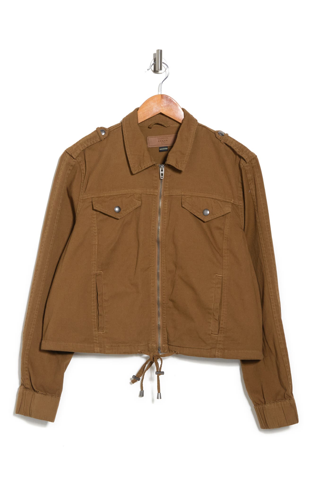 Black Twill Utility Drawstring Jacket main image 1