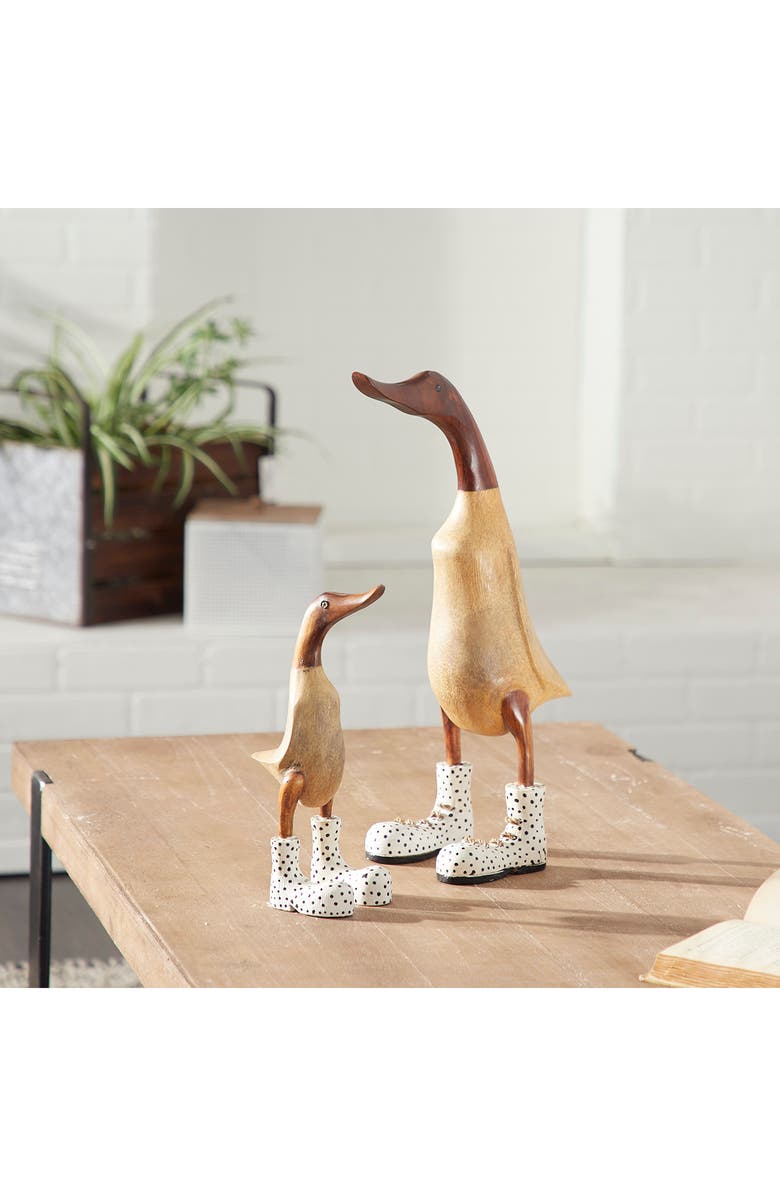 SONOMA SAGE HOME Brown Bamboo Farmhouse Duck Sculpture - Set of 2, Alternate, color, Brown