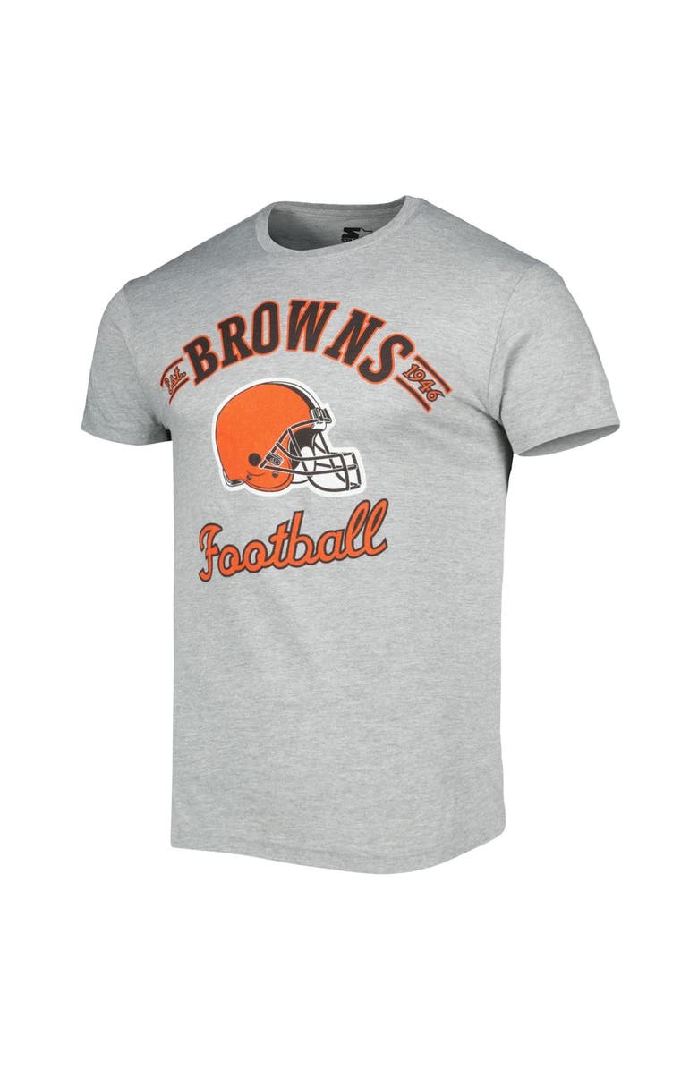 STARTER Men's Starter Heathered Gray Cleveland Browns Prime Time T-Shirt, Alternate, color, 