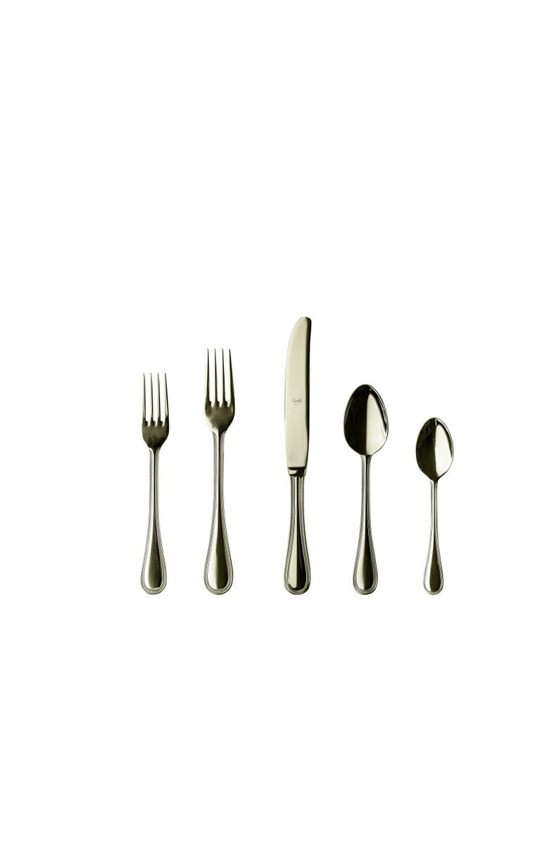 Mepra Perla Flatware Set - 5 Pieces, Main, color, Champagne