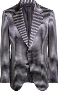 TOM FORD Stripe Fluid Silk Faille Jacket