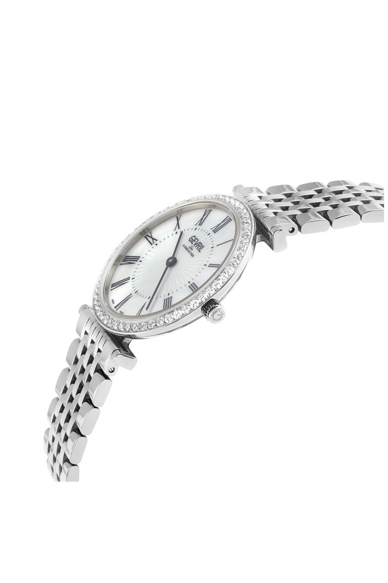 Atelier Diamond Pavé Bracelet Watch, 32mm - 1.0ct, Alternate, color, SILVER