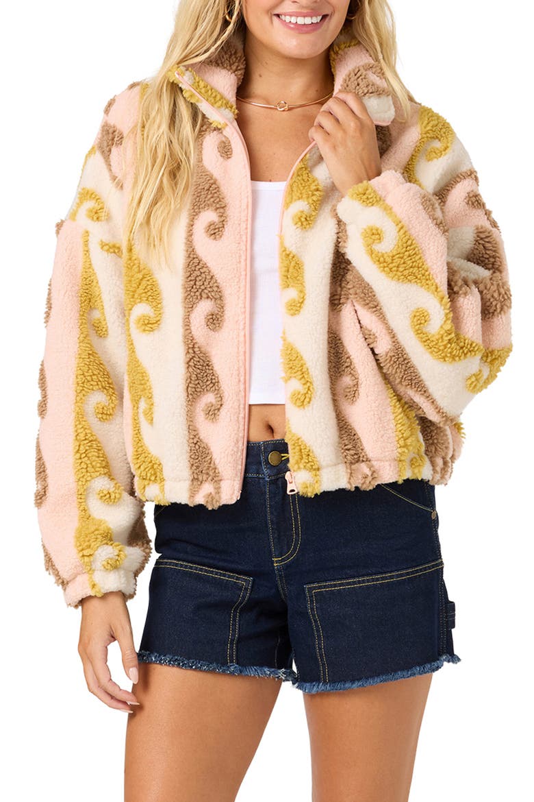 Cordin Jacquard Fleece Jacket, Main, color, PEACH LIGHT