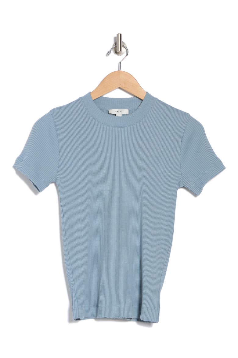 Fitted Rib T-Shirt, Alternate, color, TOPAZ