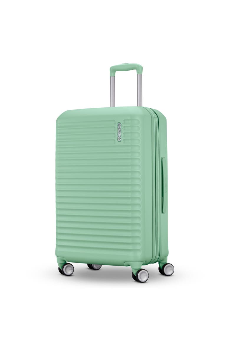 Stratum 3.0 Hardside Expandable 24" Medium Checked Luggage, Main, color, Surreal Green