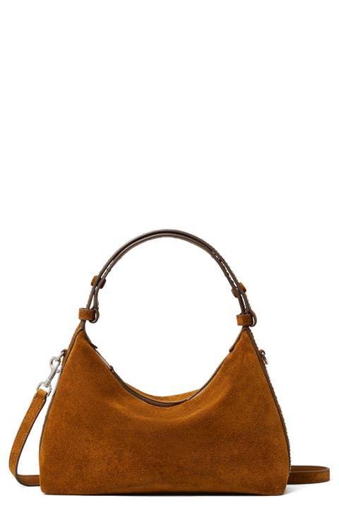 Mellow Studded Suede Shoulder Bag