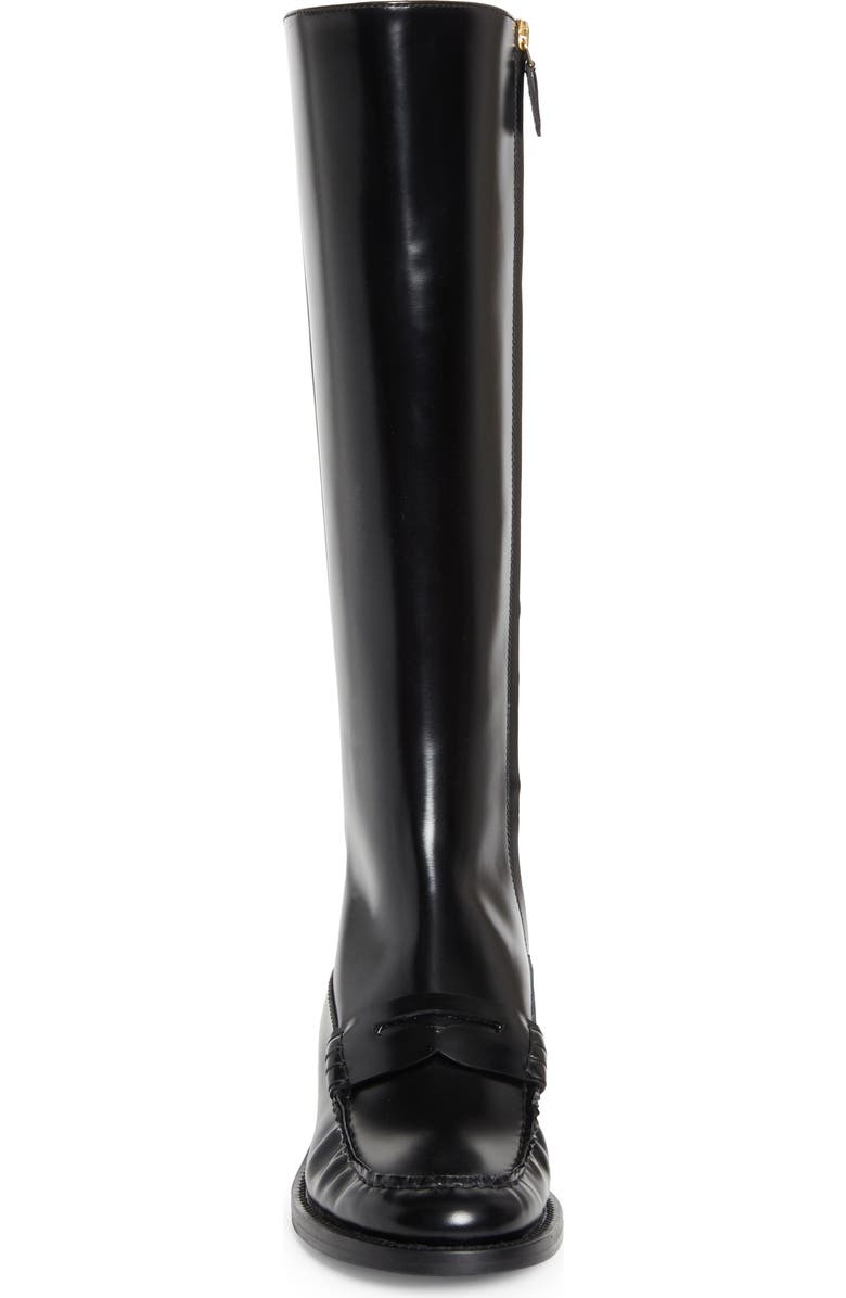 Prada Knee High Loafer Boot, Alternate, color,