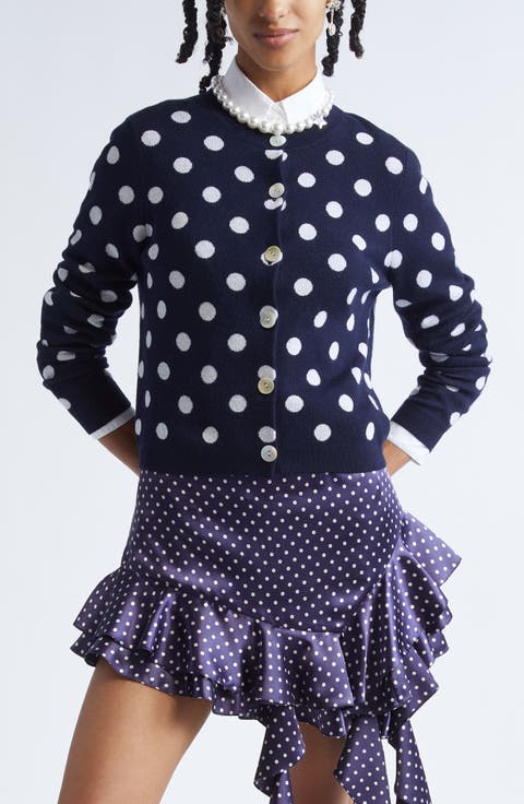 Cairo Polka Dot Wool Cardigan