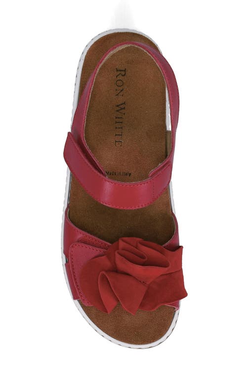 Ron White Frances Slingback Platform Wedge Sandal In Lipstick
