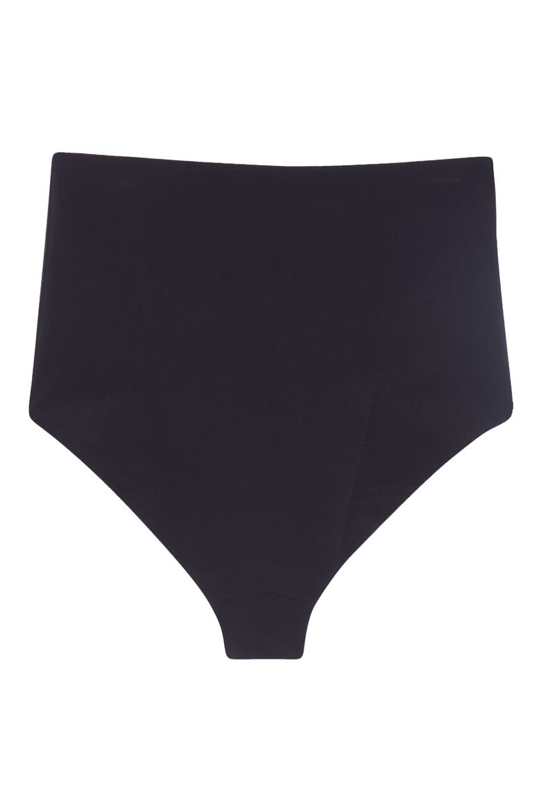 Zone Smoothing High Waist Thong, Alternate, color, BLACK