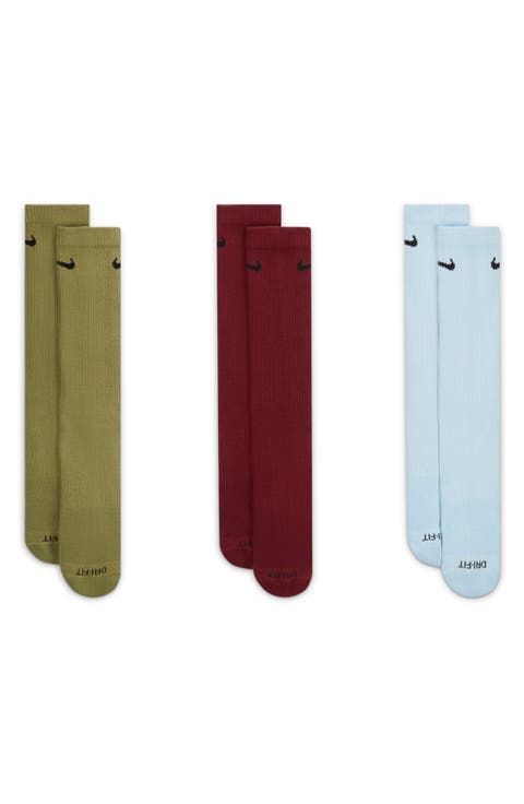 Assorted 3-Pack Everyday Plus Cushion Crew Training Socks