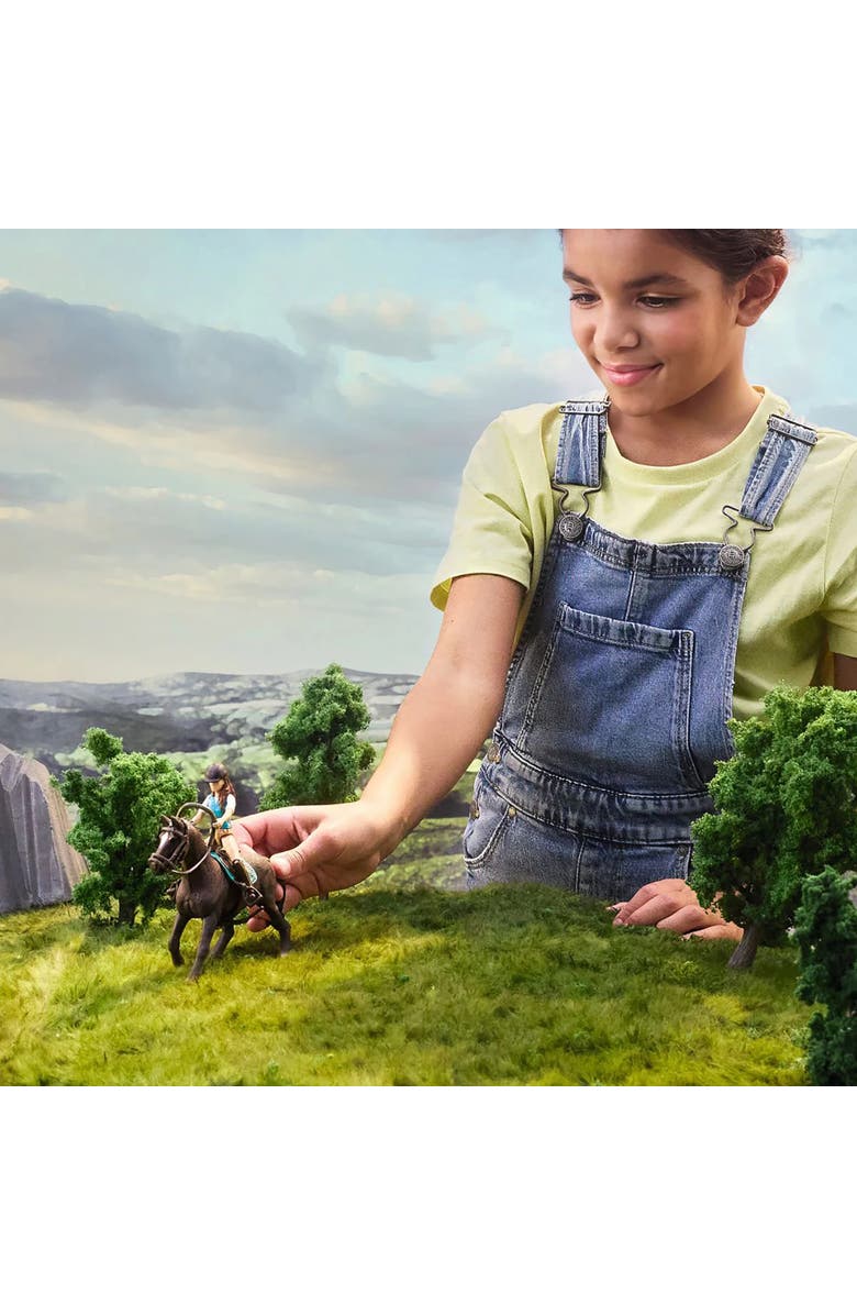 Schleich Horse Club Lisa & Storm 7pc Playset, Articulated Rider, Black Horse, Alternate, color, Multicolored