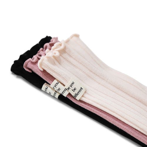 Belle & Bloom Beloved 3 Pack Socks In Black