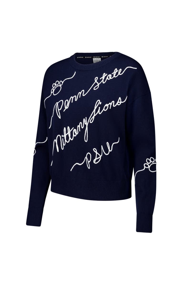 KADYLUXE Women's Navy Penn State Nittany Lions Love Note Embroidered Sweater, Alternate, color, Navy