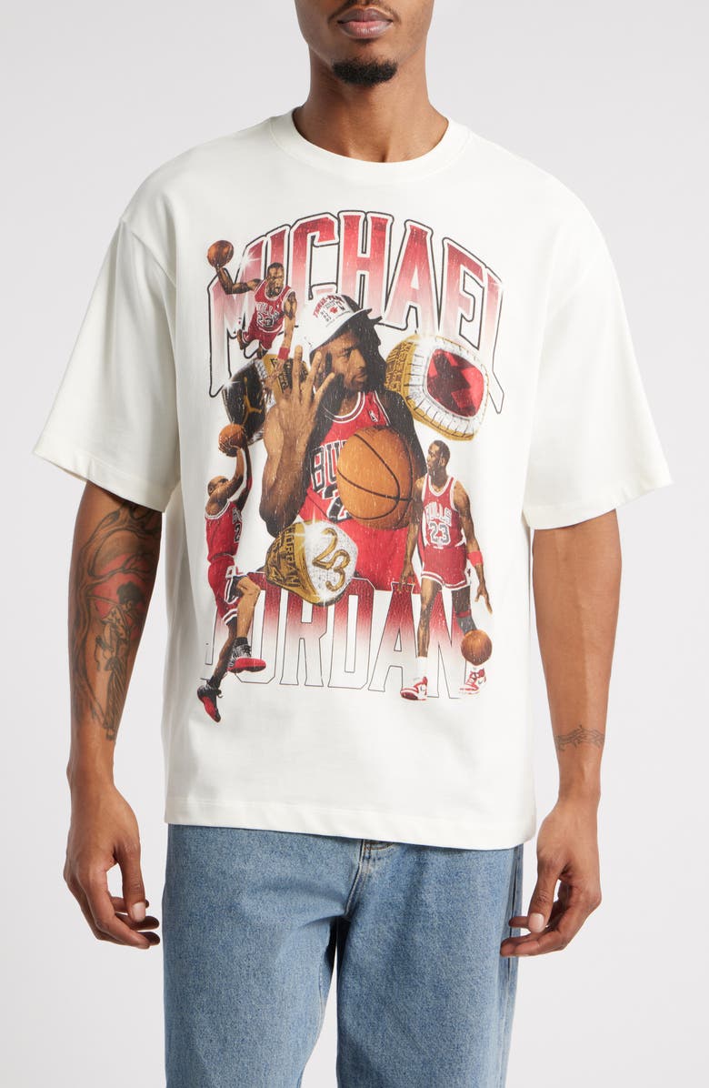 Jordan Essentials Oversize Photo Graphic T-Shirt, Main, color, Sail/ Varsity Red/ Varsity Red