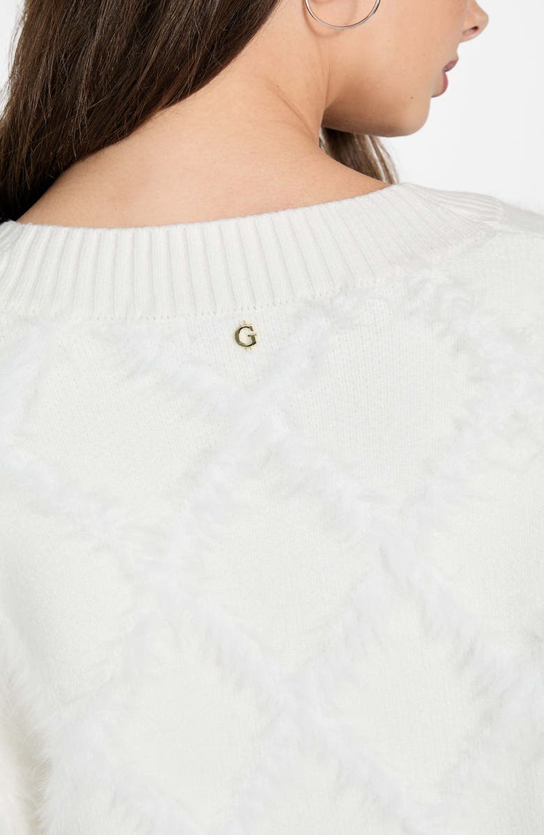 GUESS Diamond Stitch Sweater, Alternate, color, White