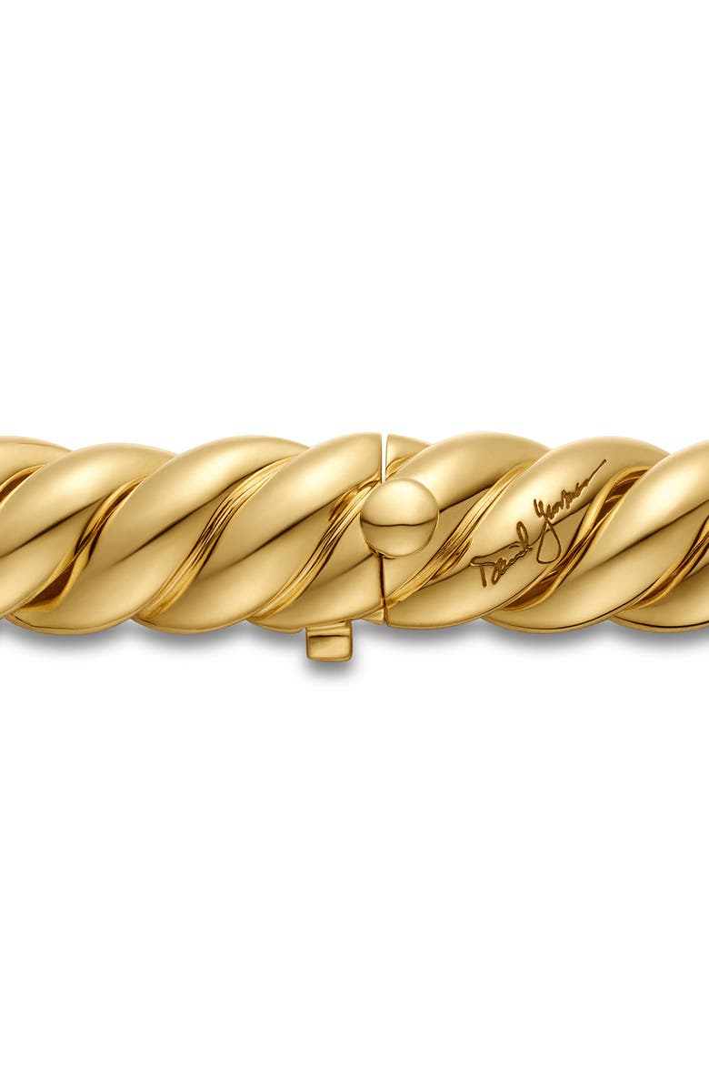David Yurman Sculpted Cable Double Wrap Bracelet in 18K Yellow Gold, Alternate, color, 18K Yellow Gold
