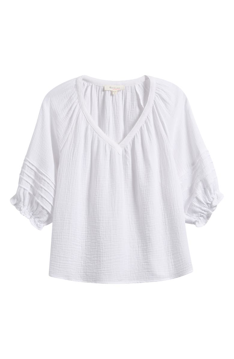 Two by Vince Camuto Cotton Gauze Puff Sleeve Top, Alternate, color, 