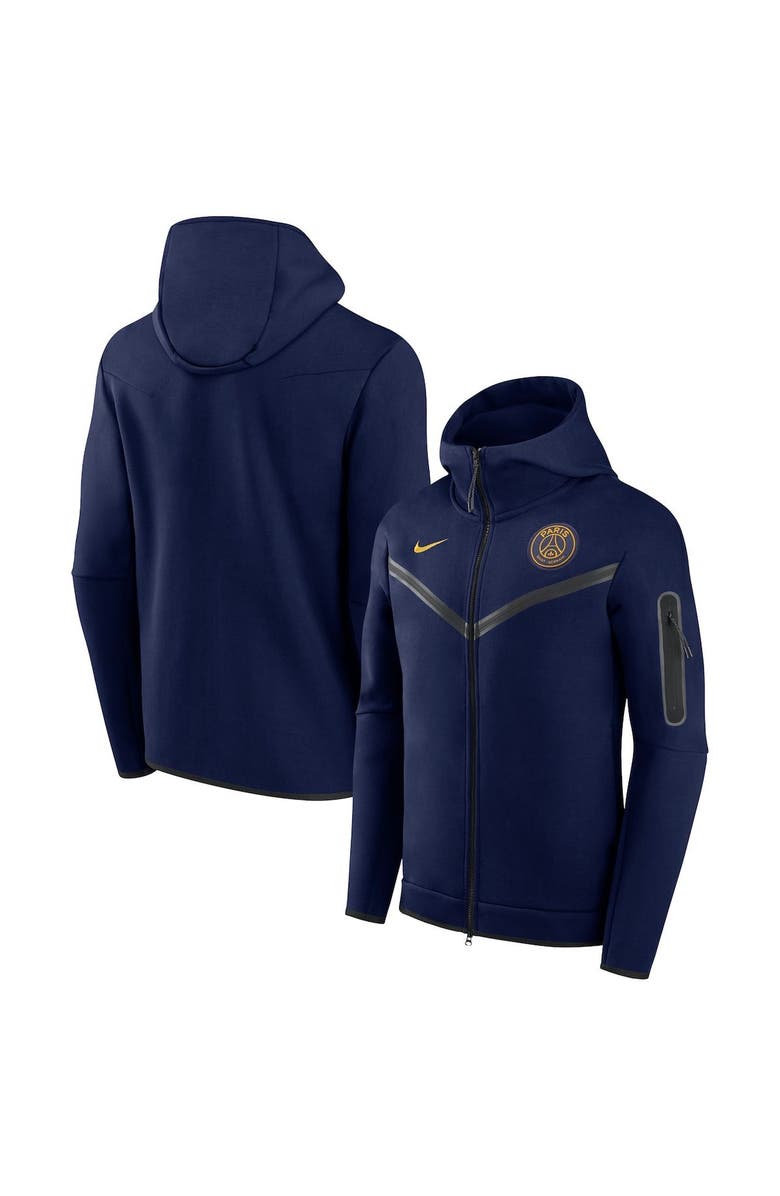 Nike Men's Nike Navy Paris Saint-Germain Tech Fleece Full-Zip Hoodie Jacket, Main, color,