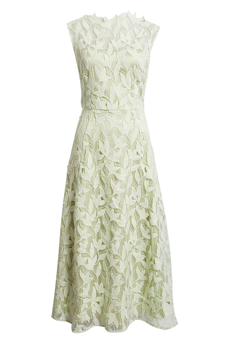 Eris Lace Midi Dress, Alternate, color, GREEN