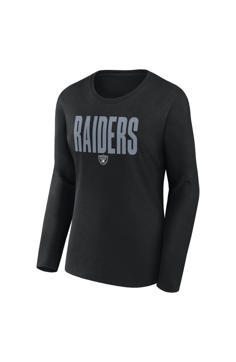 Logo Athletic Women's Logo Athletic Black Las Vegas Raiders Grip Long Sleeve T-Shirt, Alternate, color, Black