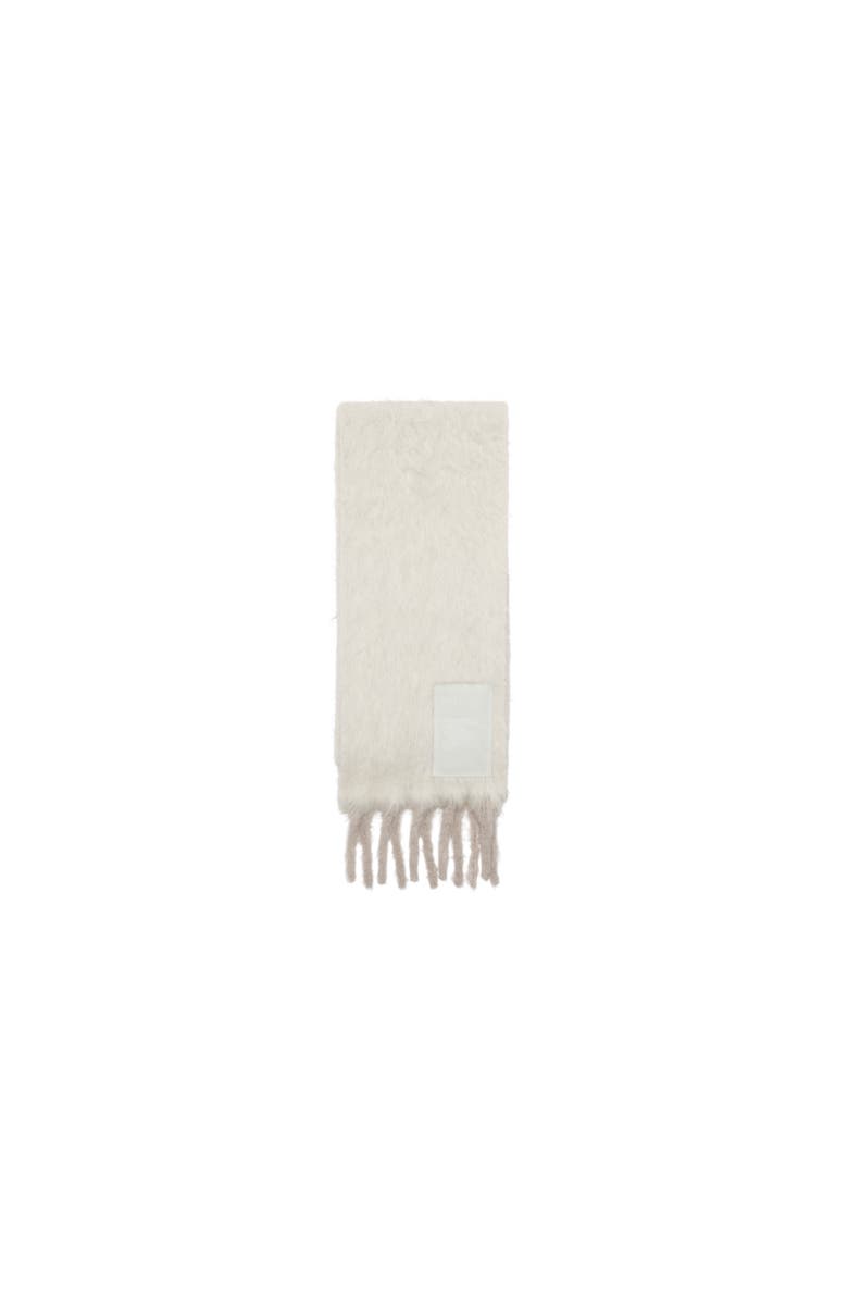 Burberry Alpaca Wool Blend Scarf, Alternate, color, Alpine White